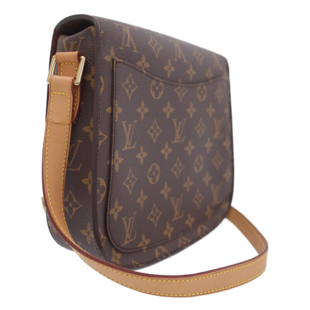 Louis Vuitton Monogram Leather Bag Saint Cloud Shoulder Brown